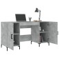 vidaXL Scrivania Grigio Cemento 140x50x75 cm in Legno Multistrato