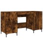 vidaXL Scrivania Rovere Fumo 140x50x75 cm in Legno Multistrato