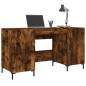 vidaXL Scrivania Rovere Fumo 140x50x75 cm in Legno Multistrato