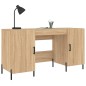 vidaXL Scrivania Rovere Sonoma 140x50x75 cm in Legno Multistrato
