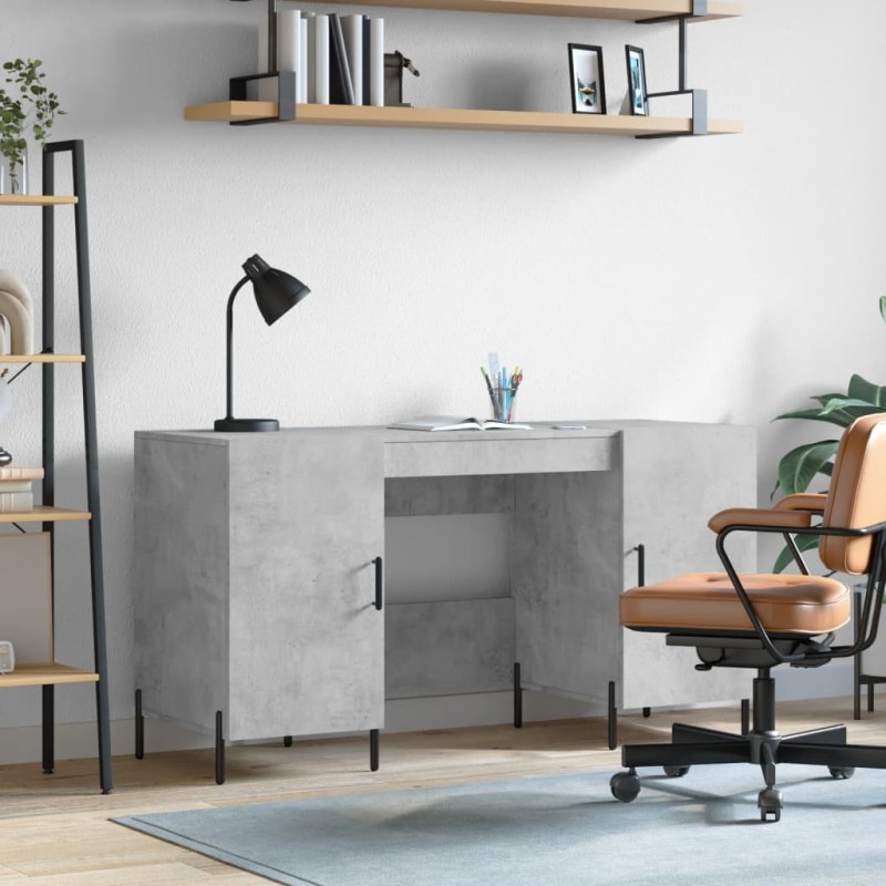 vidaXL Scrivania Grigio Cemento 140x50x75 cm in Legno Multistrato vidaXL Scrivania Grigio Cemento 140x50x75 cm in Legno Multistrato