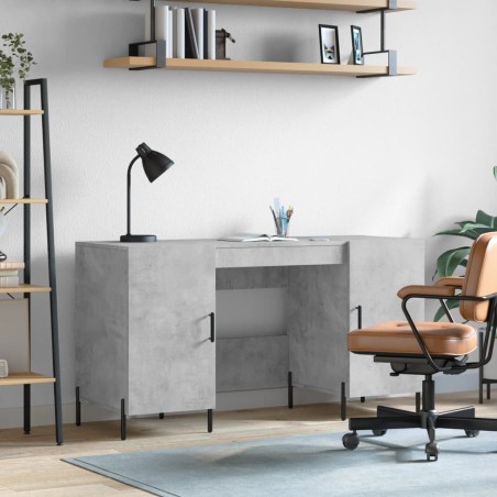 vidaXL Scrivania Grigio Cemento 140x50x75 cm in Legno Multistrato