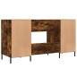 vidaXL Scrivania Rovere Fumo 140x50x75 cm in Legno Multistrato vidaXL Scrivania Rovere Fumo 140x50x75 cm in Legno Multistrato