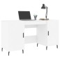 vidaXL Scrivania Bianca 140x50x75 cm in Legno Multistrato