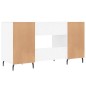 vidaXL Scrivania Bianca 140x50x75 cm in Legno Multistrato