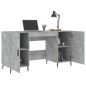 vidaXL Scrivania Grigio Cemento 140x50x75 cm in Legno Multistrato