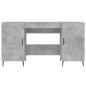 vidaXL Scrivania Grigio Cemento 140x50x75 cm in Legno Multistrato