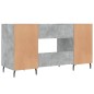 vidaXL Scrivania Grigio Cemento 140x50x75 cm in Legno Multistrato