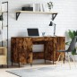 vidaXL Scrivania Rovere Fumo 140x50x75 cm in Legno Multistrato vidaXL Scrivania Rovere Fumo 140x50x75 cm in Legno Multistrato
