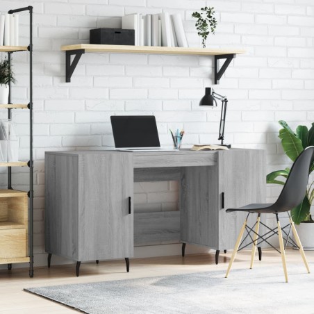 vidaXL Scrivania Grigio Sonoma 140x50x75 cm in Legno Multistrato