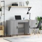 vidaXL Scrivania Grigio Sonoma 140x50x75 cm in Legno Multistrato