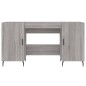 vidaXL Scrivania Grigio Sonoma 140x50x75 cm in Legno Multistrato