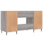 vidaXL Scrivania Grigio Sonoma 140x50x75 cm in Legno Multistrato