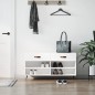 vidaXL Panca Porta Scarpe Bianca 102x35x55 cm in Legno Multistrato vidaXL Panca Porta Scarpe Bianca 102x35x55 cm in Legno Multistrato