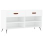 vidaXL Panca Porta Scarpe Bianca 102x35x55 cm in Legno Multistrato vidaXL Panca Porta Scarpe Bianca 102x35x55 cm in Legno Multistrato