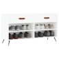 vidaXL Panca Porta Scarpe Bianca 102x35x55 cm in Legno Multistrato vidaXL Panca Porta Scarpe Bianca 102x35x55 cm in Legno Multistrato