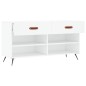 vidaXL Panca Porta Scarpe Bianca 102x35x55 cm in Legno Multistrato vidaXL Panca Porta Scarpe Bianca 102x35x55 cm in Legno Multistrato