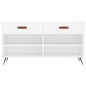 vidaXL Panca Porta Scarpe Bianca 102x35x55 cm in Legno Multistrato vidaXL Panca Porta Scarpe Bianca 102x35x55 cm in Legno Multistrato