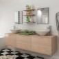 Set Mobili per Bagno 10 pz con Lavandino e Rubinetto Beige Set Mobili per Bagno 10 pz con Lavandino e Rubinetto Beige