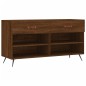 vidaXL Panca Porta Scarpe Rovere Marrone 102x35x55cm Legno Multistrato vidaXL Panca Porta Scarpe Rovere Marrone 102x35x55cm Legno Multistrato