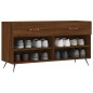 vidaXL Panca Porta Scarpe Rovere Marrone 102x35x55cm Legno Multistrato vidaXL Panca Porta Scarpe Rovere Marrone 102x35x55cm Legno Multistrato