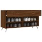 vidaXL Panca Porta Scarpe Rovere Marrone 102x35x55cm Legno Multistrato vidaXL Panca Porta Scarpe Rovere Marrone 102x35x55cm Legno Multistrato