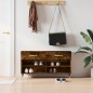 vidaXL Panca Porta Scarpe Rovere Fumo 102x35x55 cm Legno Multistrato vidaXL Panca Porta Scarpe Rovere Fumo 102x35x55 cm Legno Multistrato