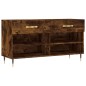 vidaXL Panca Porta Scarpe Rovere Fumo 102x35x55 cm Legno Multistrato vidaXL Panca Porta Scarpe Rovere Fumo 102x35x55 cm Legno Multistrato