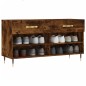 vidaXL Panca Porta Scarpe Rovere Fumo 102x35x55 cm Legno Multistrato vidaXL Panca Porta Scarpe Rovere Fumo 102x35x55 cm Legno Multistrato