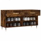 vidaXL Panca Porta Scarpe Rovere Fumo 102x35x55 cm Legno Multistrato vidaXL Panca Porta Scarpe Rovere Fumo 102x35x55 cm Legno Multistrato