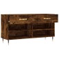 vidaXL Panca Porta Scarpe Rovere Fumo 102x35x55 cm Legno Multistrato vidaXL Panca Porta Scarpe Rovere Fumo 102x35x55 cm Legno Multistrato