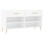 vidaXL Panca Porta Scarpe Bianca 102x35x55 cm in Legno Multistrato vidaXL Panca Porta Scarpe Bianca 102x35x55 cm in Legno Multistrato