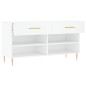 vidaXL Panca Porta Scarpe Bianca 102x35x55 cm in Legno Multistrato vidaXL Panca Porta Scarpe Bianca 102x35x55 cm in Legno Multistrato