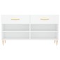 vidaXL Panca Porta Scarpe Bianca 102x35x55 cm in Legno Multistrato vidaXL Panca Porta Scarpe Bianca 102x35x55 cm in Legno Multistrato