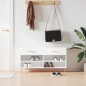 vidaXL Panca Porta Scarpe Bianco Lucido 102x35x55 cm Legno Multistrato vidaXL Panca Porta Scarpe Bianco Lucido 102x35x55 cm Legno Multistrato