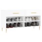 vidaXL Panca Porta Scarpe Bianco Lucido 102x35x55 cm Legno Multistrato vidaXL Panca Porta Scarpe Bianco Lucido 102x35x55 cm Legno Multistrato