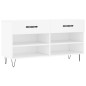 vidaXL Panca Porta Scarpe Bianca 102x35x55 cm in Legno Multistrato vidaXL Panca Porta Scarpe Bianca 102x35x55 cm in Legno Multistrato