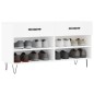 vidaXL Panca Porta Scarpe Bianca 102x35x55 cm in Legno Multistrato vidaXL Panca Porta Scarpe Bianca 102x35x55 cm in Legno Multistrato
