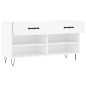 vidaXL Panca Porta Scarpe Bianca 102x35x55 cm in Legno Multistrato vidaXL Panca Porta Scarpe Bianca 102x35x55 cm in Legno Multistrato