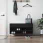 vidaXL Panca Porta Scarpe Nera 102x35x55 cm in Legno Multistrato vidaXL Panca Porta Scarpe Nera 102x35x55 cm in Legno Multistrato