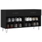 vidaXL Panca Porta Scarpe Nera 102x35x55 cm in Legno Multistrato vidaXL Panca Porta Scarpe Nera 102x35x55 cm in Legno Multistrato