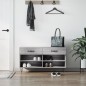 vidaXL Panca Porta Scarpe Grigio Sonoma 102x35x55 cm Legno Multistrato vidaXL Panca Porta Scarpe Grigio Sonoma 102x35x55 cm Legno Multistrato