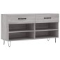 vidaXL Panca Porta Scarpe Grigio Sonoma 102x35x55 cm Legno Multistrato vidaXL Panca Porta Scarpe Grigio Sonoma 102x35x55 cm Legno Multistrato