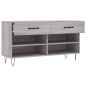 vidaXL Panca Porta Scarpe Grigio Sonoma 102x35x55 cm Legno Multistrato vidaXL Panca Porta Scarpe Grigio Sonoma 102x35x55 cm Legno Multistrato