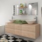 Set Mobili da Bagno con Lavandino 7 pz Beige Set Mobili da Bagno con Lavandino 7 pz Beige