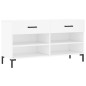 vidaXL Panca Porta Scarpe Bianca 102x35x55 cm in Legno Multistrato vidaXL Panca Porta Scarpe Bianca 102x35x55 cm in Legno Multistrato