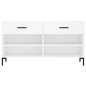 vidaXL Panca Porta Scarpe Bianca 102x35x55 cm in Legno Multistrato vidaXL Panca Porta Scarpe Bianca 102x35x55 cm in Legno Multistrato