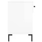 vidaXL Panca Porta Scarpe Bianco Lucido 102x35x55 cm Legno Multistrato vidaXL Panca Porta Scarpe Bianco Lucido 102x35x55 cm Legno Multistrato