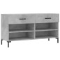 vidaXL Panca Porta Scarpe Grigio Cemento 102x35x55cm Legno Multistrato vidaXL Panca Porta Scarpe Grigio Cemento 102x35x55cm Legno Multistrato