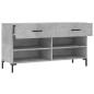 vidaXL Panca Porta Scarpe Grigio Cemento 102x35x55cm Legno Multistrato vidaXL Panca Porta Scarpe Grigio Cemento 102x35x55cm Legno Multistrato